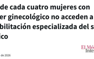 Mujeres con cáncer ginecológico, sin rehabilitación: tres de cada cuatro no acceden a rehabilitación especializada del suelo pélvico